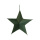 Textile star 5-pointed - Material: made of velvet - Color: green - Size: Ø 80cm