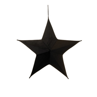 Textile star 5-pointed - Material: made of velvet - Color: black - Size: Ø 80cm