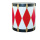 Trommel aus Metall     Groesse:45x41cm    Farbe:rot/weiß/schwarz