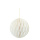 Boule nid dabeille pliable avec cintre en papier Color: blanc/doré Size: 30cm