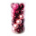 Boules de Noël  30 pcs/blister en plastique Color: rose/lila/rouge Size: Ø 10cm