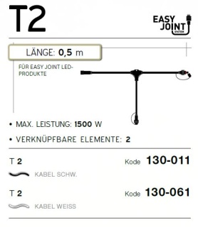 T2 - Kabel Schwarz   Kabelfarbe: schwarz   Zubehör --> Led Pro 230V