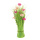 Grasbündel mit Frühlingsblüten aus Kunststoff/Kunstseide     Groesse: 45x25cm    Farbe: grün/pink