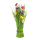 Bouquet dherbe, avec fleurs printanières, en plastique/soie artificielle     Taille: 45x25cm    Color: vert/multicolore