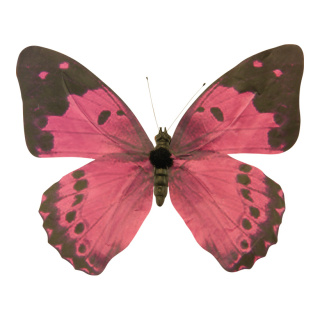 Schmetterling aus Papier/Styropor, mit Draht für Befestigung     Groesse: 15x20cm    Farbe: lila