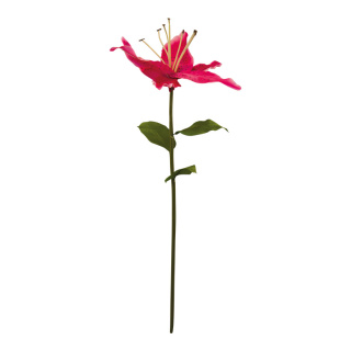 Lily with stem out of artificial silk/plastic     Size: 100cm, flower Ø 36cm    Color: dark pink