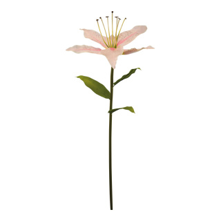 Lilie am Stiel aus Kunstseide/Kunststoff     Groesse: 100cm, Blüte Ø 36cm    Farbe: rosa