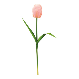 Tulpe am Stiel aus Kunstseide/Kunststoff/Styropor     Groesse: 70cm, Blüte Ø 9cm    Farbe: hellpink