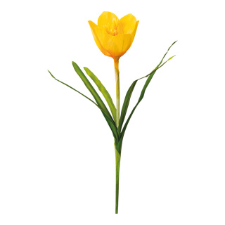 Crocus with stem out of artificial silk/plastic     Size: 70cm, flower Ø 15cm    Color: yellow