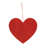 Herz mit Hänger,  Größe: 20cm Farbe: rot