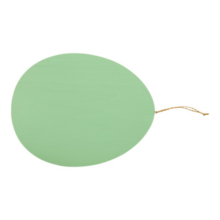 Easter egg, with hanger out of wood, flat, double-sided     Size: 30cm, thickness: 5mm    Color: mintgreen
