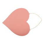 Coeur avec cintre en bois, plat, double face     Taille:...