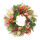 Wreath out of plastic/wooden twigs/artificial silk, one sided decorated, Ø inside 26cm     Size: Ø 60cm    Color: pink/multicoloured