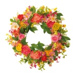 Flower wreath out of plastic/wooden twigs/artificial...