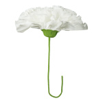 Ombrelle tête de fleur  en mousse Color: blanc...