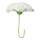 Ombrelle tête de fleur en mousse, avec tige 40cm     Taille: 80cm    Color: blanc
