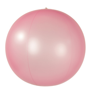 Beach ball out of PVC, inflatable, semitransparent     Size: Ø 60cm    Color: rose