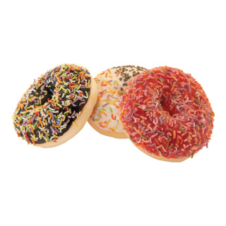 Donuts 3 pcs/sachet, en polystyrène     Taille: 9x3cm    Color: multicolor