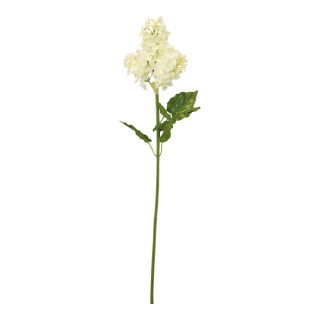 Branche de lilas en soie artificielle/plastique     Taille: 70cm    Color: blanc/vert