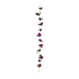 Fliedergirlande aus Kunststoff/Kunstseide     Groesse: 180cm    Farbe: violett/grün