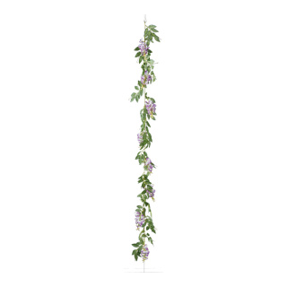 Wisteria garland out of plastic/artificial silk     Size: 180cm    Color: purple/green