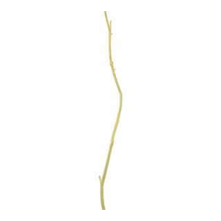 Branche en bois en bois naturel     Taille: 90cm, Ø 1,5cm-5cm    Color: jaune clair