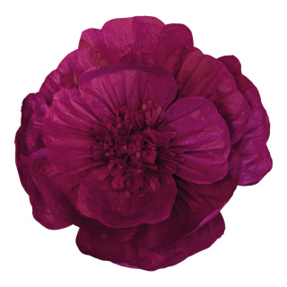 Blüte, mit kurzem Stiel aus Papier, mit Hänger     Groesse: Ø 60cm    Farbe: lila