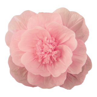 Fleur, avec tige courte en papier, avec cintre     Taille: Ø 30cm    Color: rose