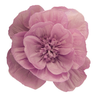Blüte, mit kurzem Stiel aus Papier, mit Hänger     Groesse: Ø 30cm    Farbe: flieder