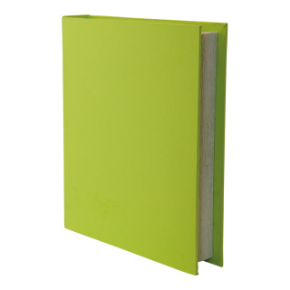 Buch aus Pappe, selbststehend     Groesse: 30x25x5cm    Farbe: grün