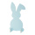 Rabbit 3-part, out of cardboard, to put together     Size: 30x15cm    Color: light blue