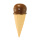 Glace chocolat en cornet en polystyrène, en cornet, avec oeillet de suspension     Taille: 45x18cm    Color: beige/brun