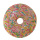 Donut en polystyrène, dos plat     Taille: 20x5cm    Color: rose/coloré