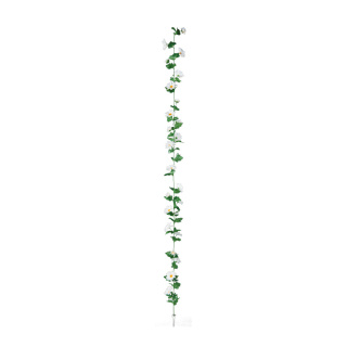 Guirlande de marguerites en soie artificielle/palstique     Taille: 180cm    Color: vert/blanc