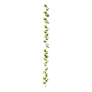 Daisy garland out of artificial silk/plastic     Size: 180cm    Color: green/yellow