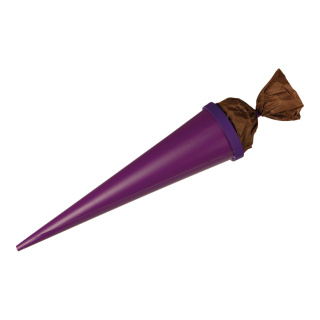 School cone  - Material: styrofoam/paper/crepe paper - Color: purple - Size: 100x20cm