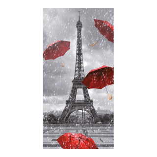 Motif imprimé "Paris" tissu  Color: rouge/gris Size: 180x90cm
