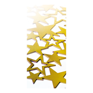 Motivdruck "Sternpaneel", Stoff, Größe: 180x90cm Farbe: gold/weiß   #