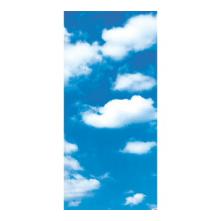Motivdruck "Wolkenhimmel", Stoff, Größe: 180x90cm Farbe: blau/weiß   #