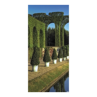 Motif imprimé "Parc du château" tissu  Color: vert/coloré Size: 180x90cm