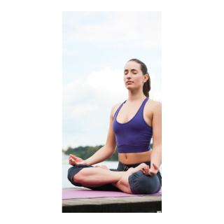 Motivdruck "Yoga", Stoff, Größe: 180x90cm Farbe: mehrfarbig   #