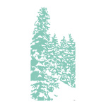 Banner "Winter firs" fabric - Material:  -...