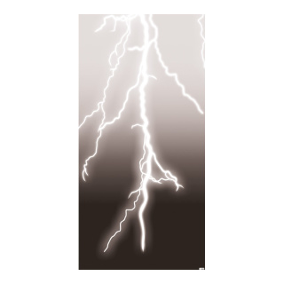 Motivdruck "Gewitter", Stoff, Größe: 180x90cm Farbe: schwarz   #