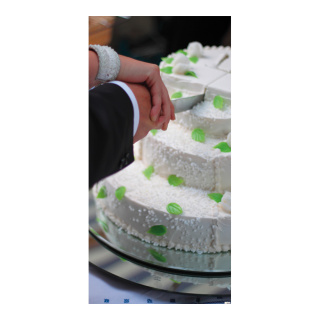 Banner "Weddingcake" fabric - Material:  - Color: multicoloured - Size: 180x90cm