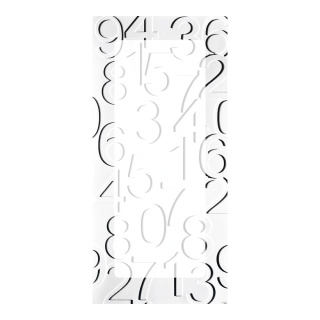 Motif imprimé " Salade de chiffres " papier  Color: blanc/gris Size: 180x90cm