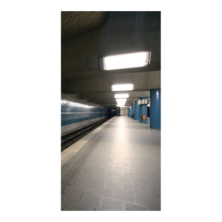 Banner "Subway" fabric - Material:  - Color: blue/black - Size: 180x90cm