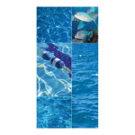 Banner "Aqua" fabric - Material:  - Color: blue...