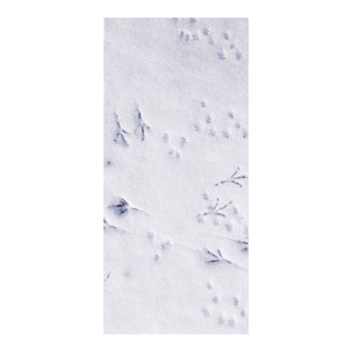 Banner "Tracks in the snow" paper - Material:  - Color: white - Size: 180x90cm