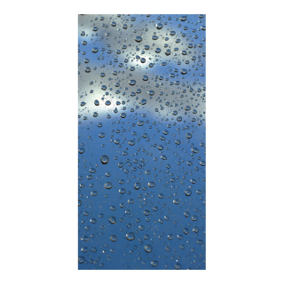 Motivdruck "Regentropfen", Papier, Größe: 180x90cm Farbe: blau/weiß   #