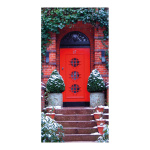 Motivdruck Rote Tür, Stoff, Größe: 180x90cm Farbe:...